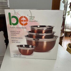 Basic Essentials 4 piece stainless steel mixing bowls